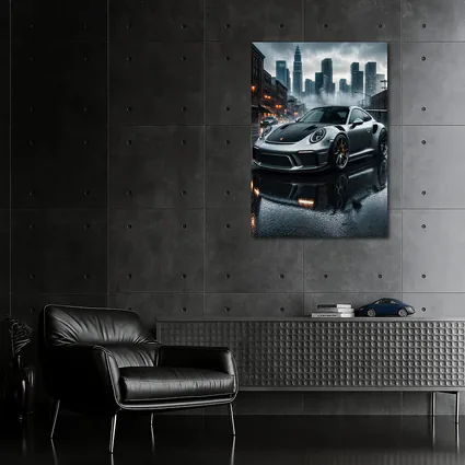Porsche 911 GT3 Rainy City Street