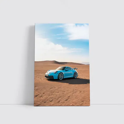 Porsche 911 GT3 Blue Desert Scene