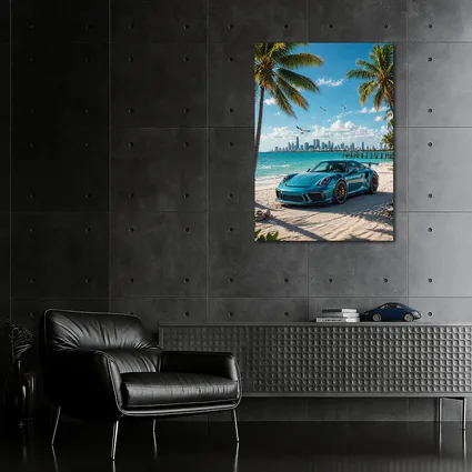 Porsche 911 GT3 Teal Beach City