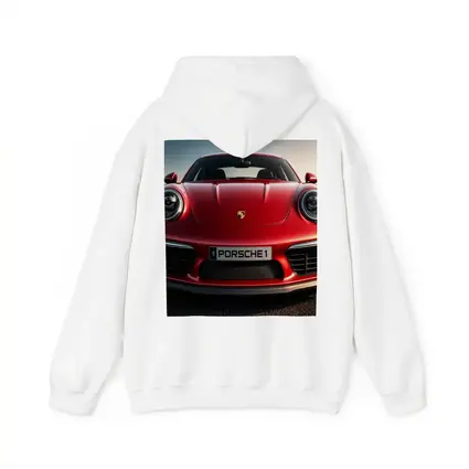 Red Porsche 911 Front View Dramatic Sky