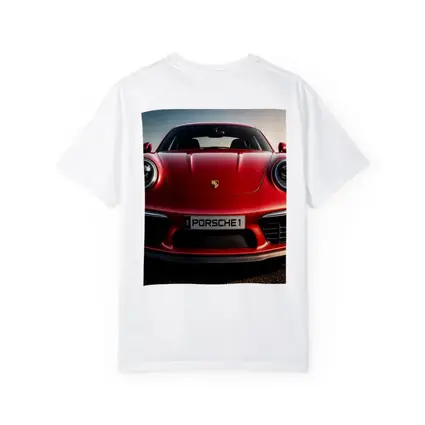 Red Porsche 911 Front View Dramatic Sky