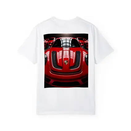 Red Porsche 911 Turbo Hood Dark Garage