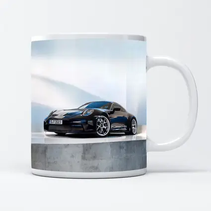 Porsche 911 ST Black Studio Minimal Background