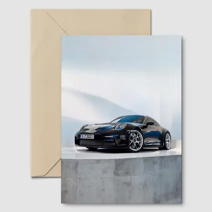 Porsche 911 ST Black Studio Minimal Background