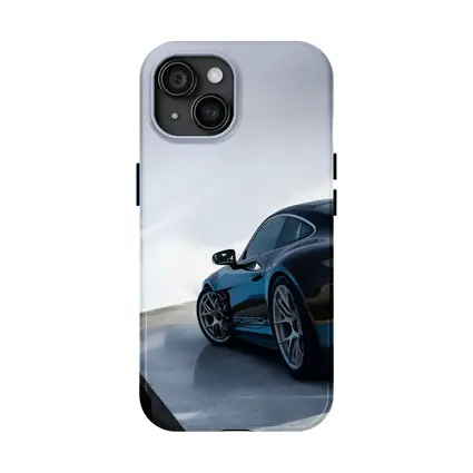 Porsche 911 Dark Blue Parking Lot Rear