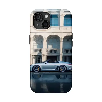 Porsche 911 Speedster Silver Classic Architecture Background
