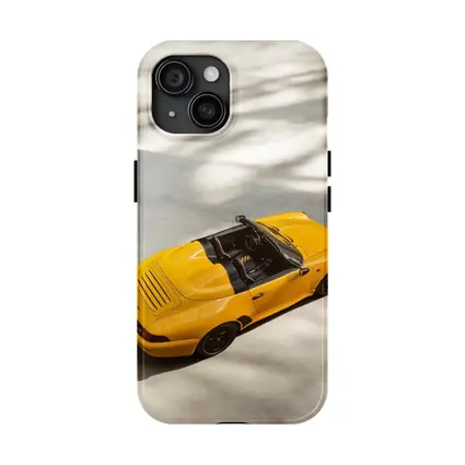 Porsche 911 Speedster Yellow Open Top View