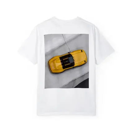 Porsche 911 Speedster Yellow Aerial Concrete