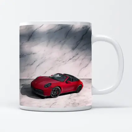 Porsche 911 Targa Red on Marble