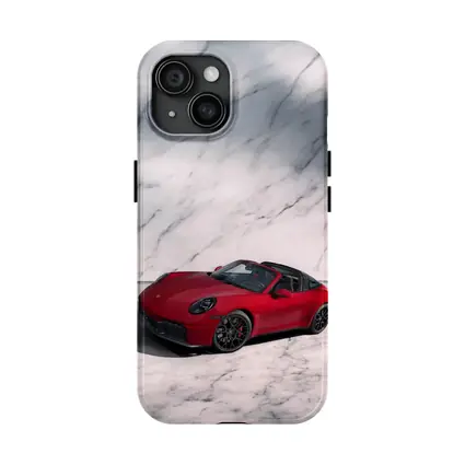 Porsche 911 Targa Red on Marble