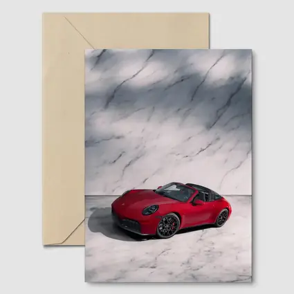 Porsche 911 Targa Red on Marble