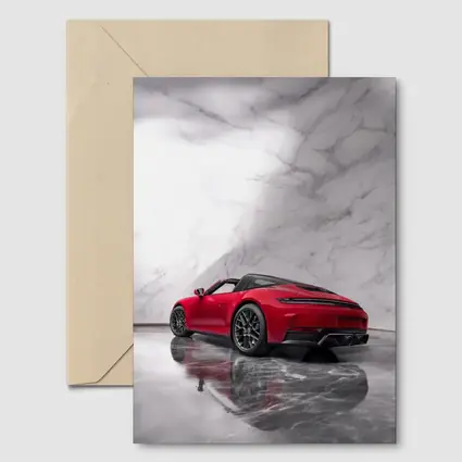 Red Porsche 911 Targa Marble Studio