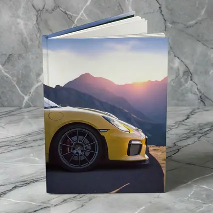 Yellow Porsche 911 GT2 Mountain Sunset