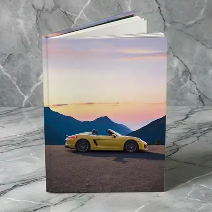 Porsche Boxster Spyder Yellow Mountain Sunset