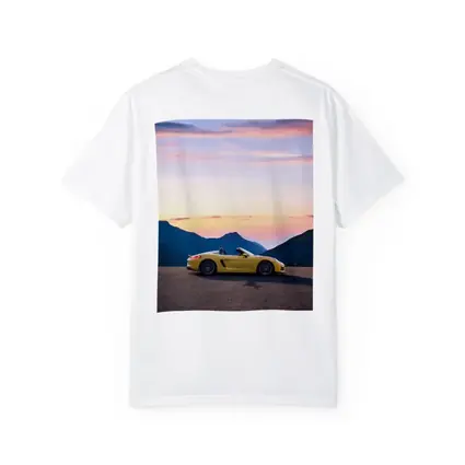 Porsche Boxster Spyder Yellow Mountain Sunset