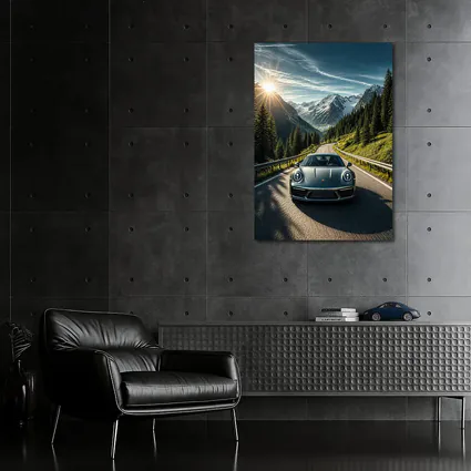 Porsche 911 on Scenic Mountain Road