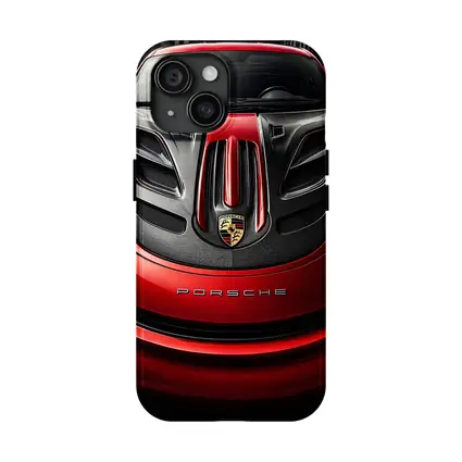 Porsche 911 Red Carbon Hood Close Up