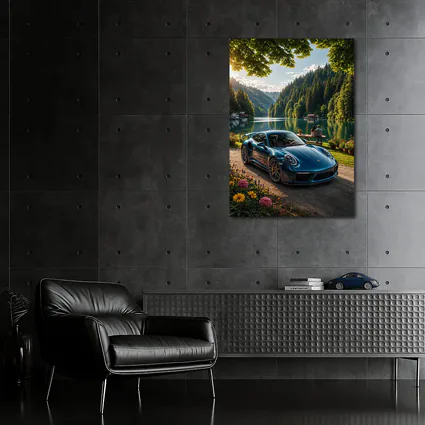 Porsche 911 Turbo S Blue Lake Forest