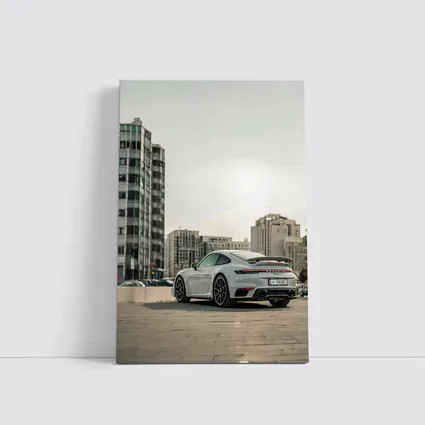 Porsche 911 Turbo S Grey City Street