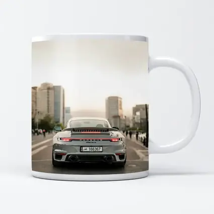 Porsche 911 Turbo S Grey City Street