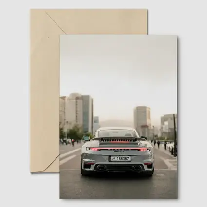Porsche 911 Turbo S Grey City Street