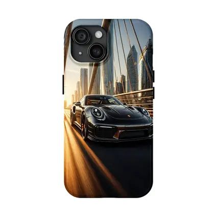 Porsche 911 Turbo S City Bridge Sunset