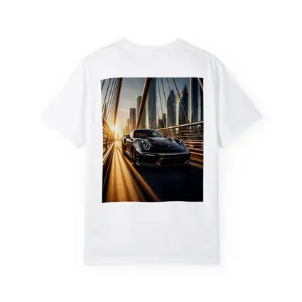 Porsche 911 Turbo S City Bridge Sunset