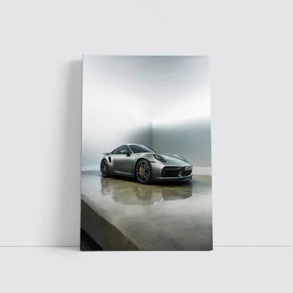Porsche 911 Turbo S Silver Studio Shot