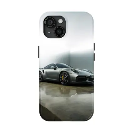 Porsche 911 Turbo S Silver Studio Shot