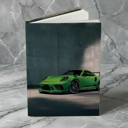 Porsche 911 GT3 RS Green Concrete Wall