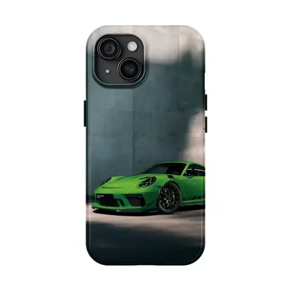 Porsche 911 GT3 RS Green Concrete Wall