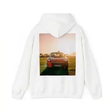 Porsche 911 Classic Red Sunset Field