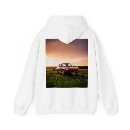 Classic Porsche 911 Red Sunset Field