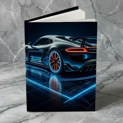 Porsche 918 Spyder Neon Dark Background