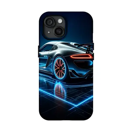 Porsche 918 Spyder Neon Dark Background