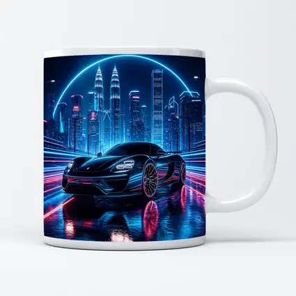 Porsche 918 Spyder Neon City Night