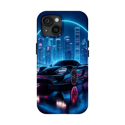 Porsche 918 Spyder Neon City Night