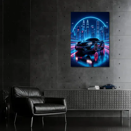 Porsche 918 Spyder Neon City Night