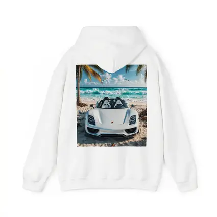 Porsche 918 Spyder White Beach Scene