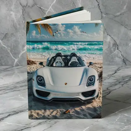 Porsche 918 Spyder White Beach Scene