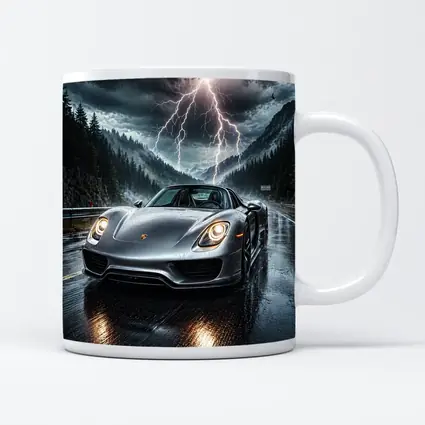 Porsche 918 Spyder Stormy Mountain Road