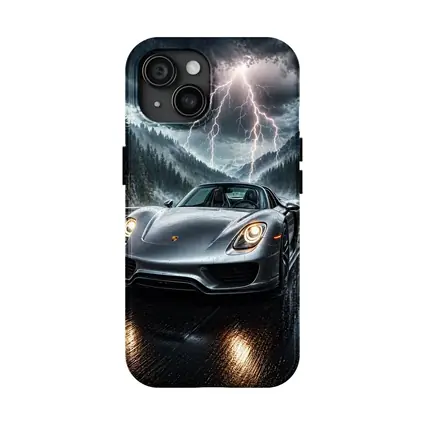 Porsche 918 Spyder Stormy Mountain Road