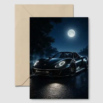 Porsche 918 Spyder Black Night Moon