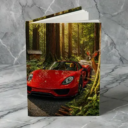 Porsche 918 Spyder Red Forest Setting