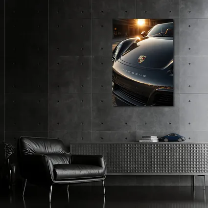 Porsche Boxster Black Hood Sunset Light