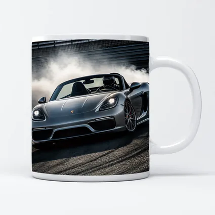 Porsche Boxster Drifting on Racing Track