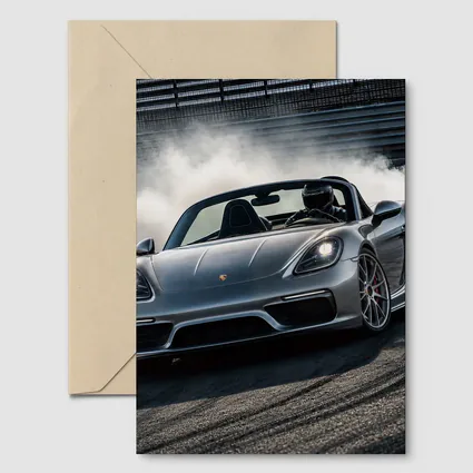 Porsche Boxster Drifting on Racing Track