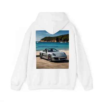 Porsche Boxster Silver Convertible Beach Setting