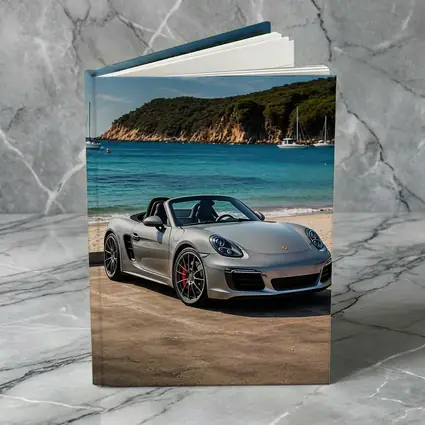 Porsche Boxster Silver Convertible Beach Setting