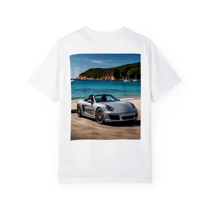 Porsche Boxster Silver Convertible Beach Setting